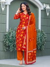 Maroon Colour Cotton Blend With Print Kurti With Pant Dupatta Suppliers In India Aaradhna 2029